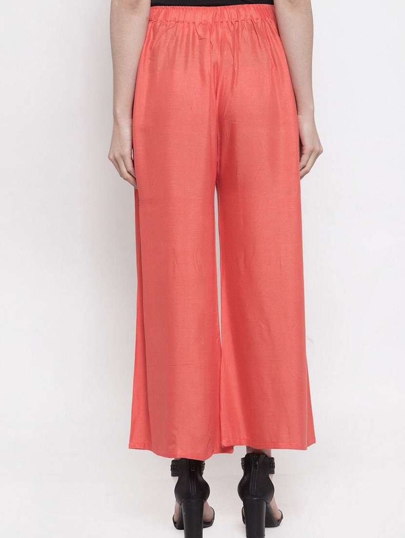 pack of 2 solid flared palazzo - 18520450 -  Standard Image - 4