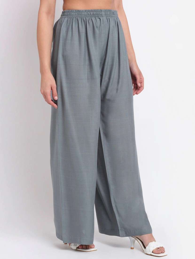 pack of 2 solid flared palazzo - 18520455 -  Standard Image - 1