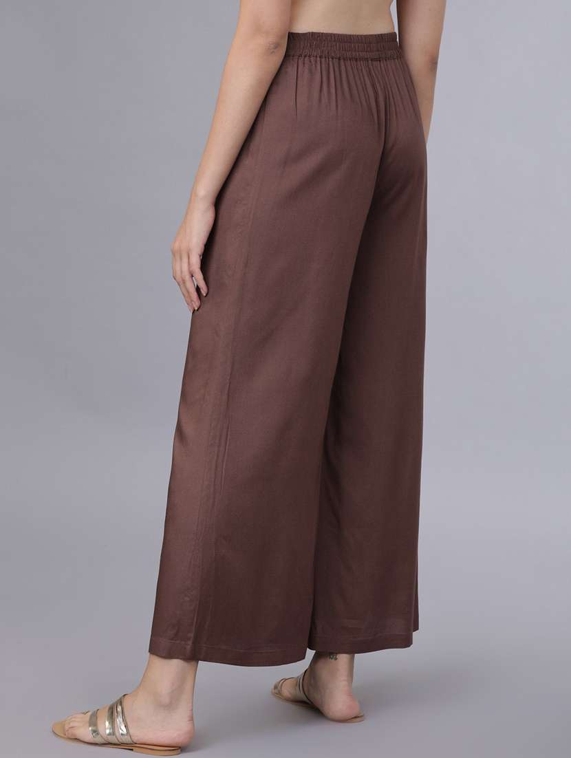 pack of 2 solid flared palazzo - 18520463 -  Standard Image - 4