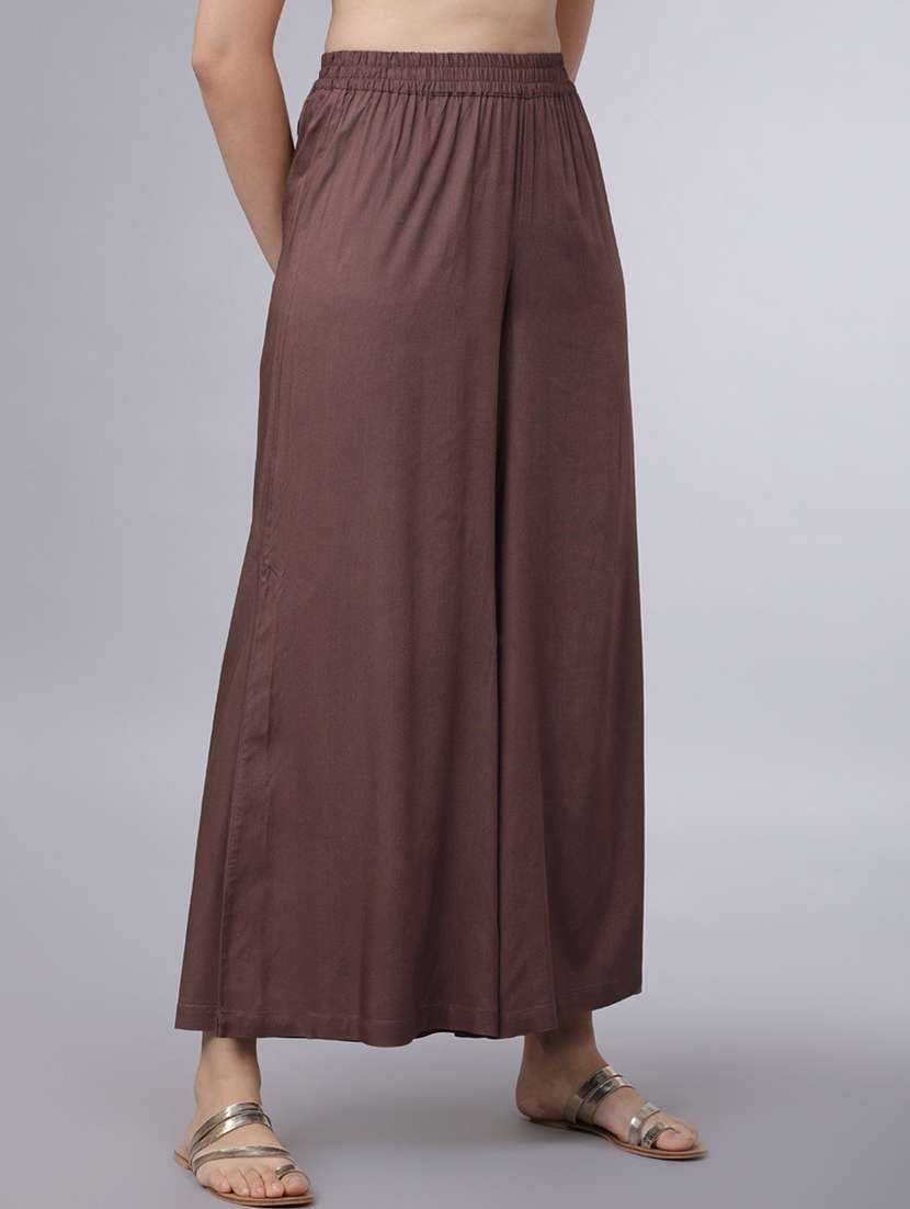 pack of 2 solid flared palazzo - 18520468 -  Standard Image - 1