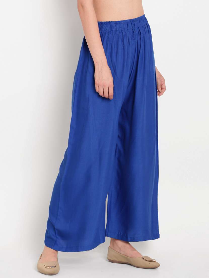 pack of 2 solid flared palazzo - 18520474 -  Standard Image - 1