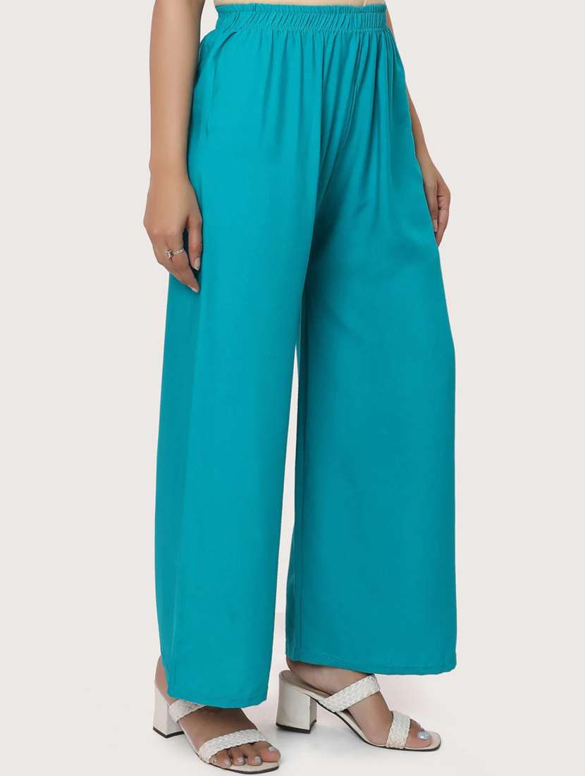 pack of 2 solid flared palazzo - 18520478 -  Standard Image - 1
