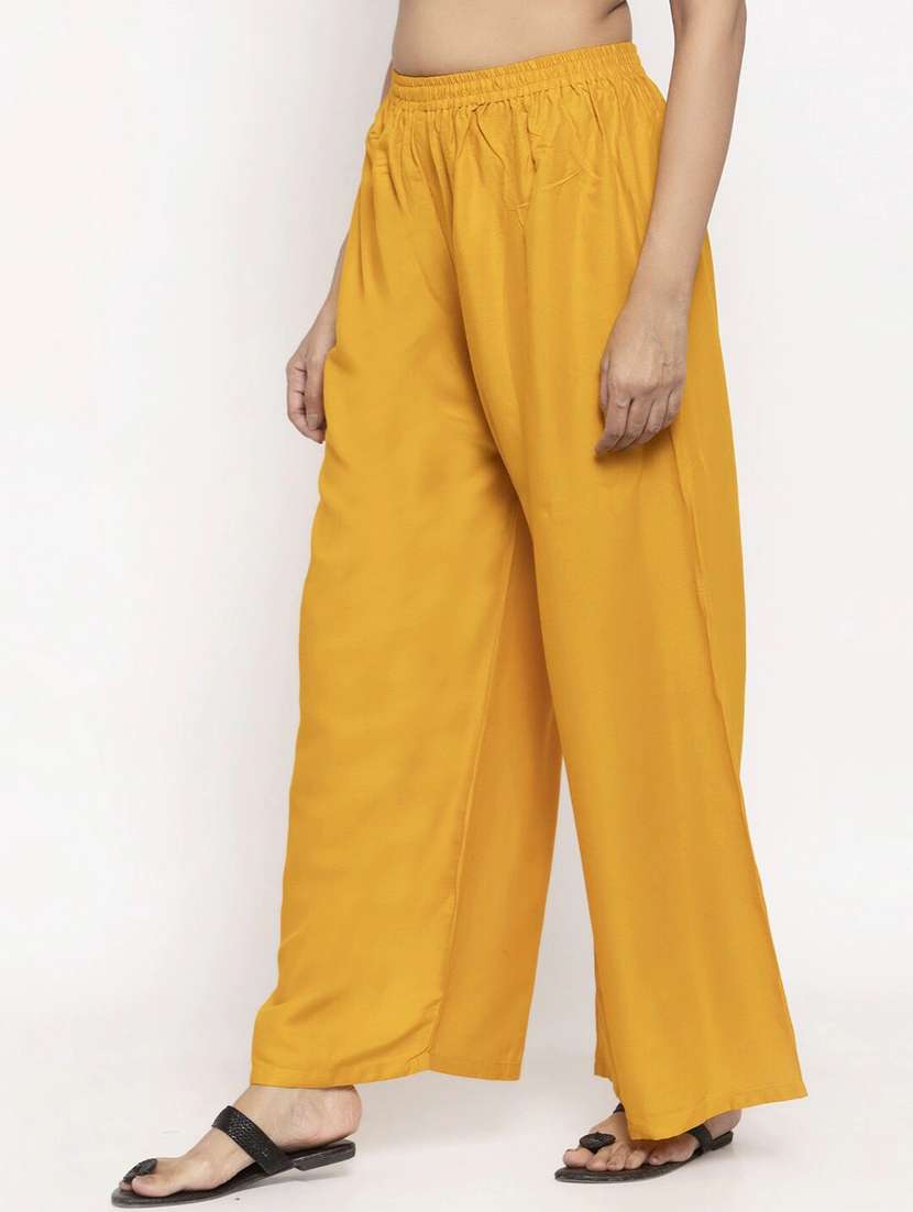 pack of 2 mid rise solid palazzo - 18520479 -  Standard Image - 1