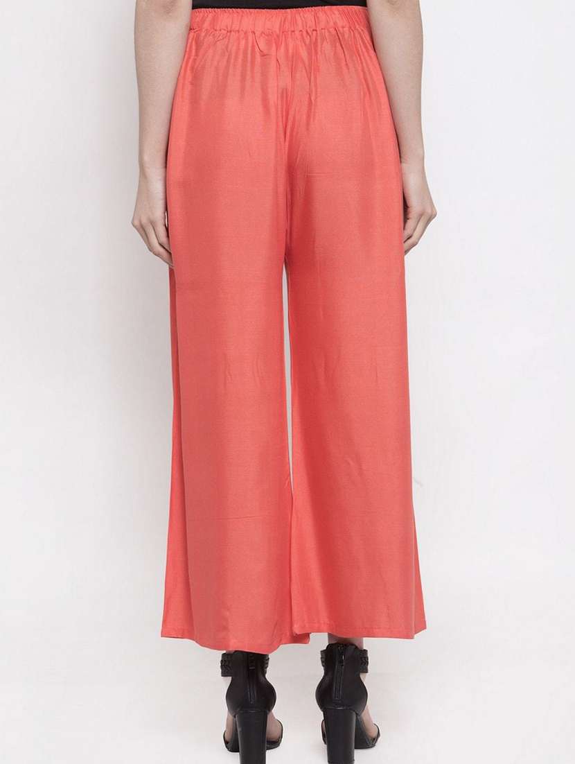 pack of 2 solid flared palazzo - 18520491 -  Standard Image - 4