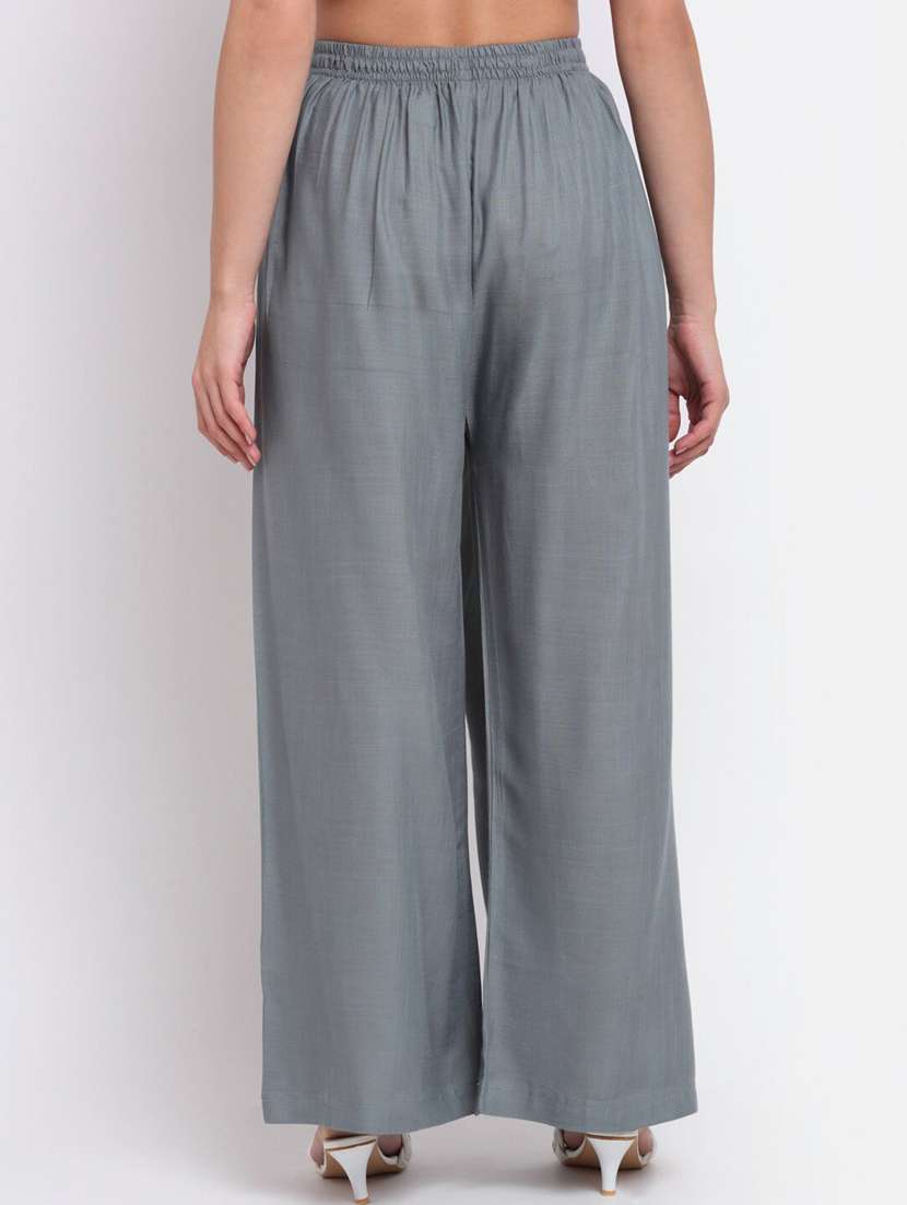 pack of 2 solid flared palazzo - 18520510 -  Standard Image - 4