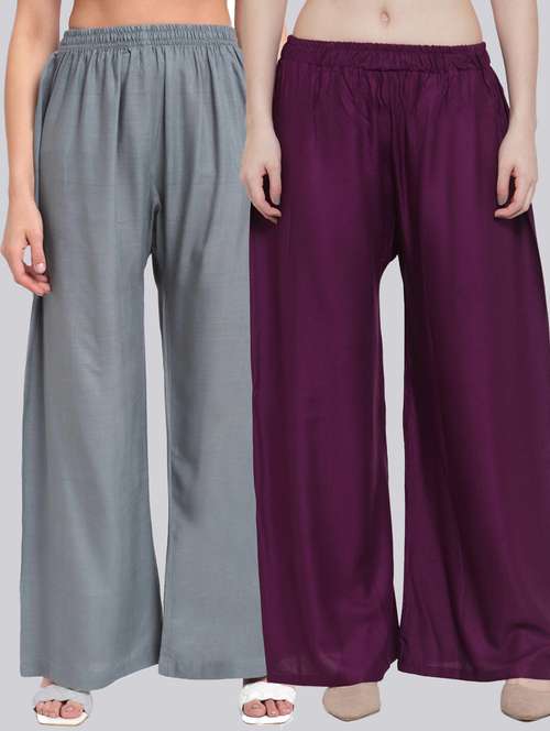 pack of 2 flared palazzos - 18520519 - Standard Image - 0