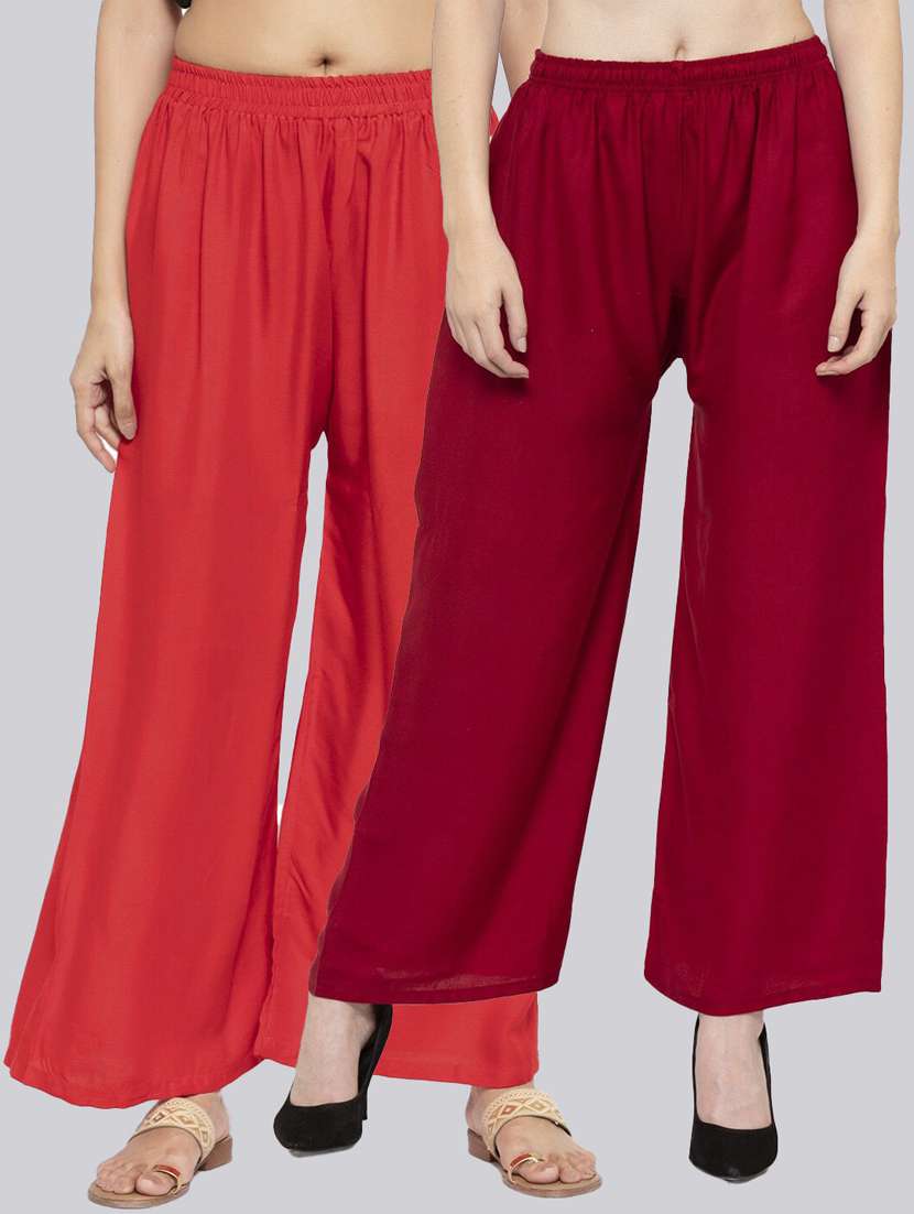 pack of 2 flared palazzos 