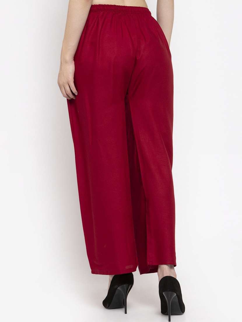 pack of 2 solid flared palazzo - 18520535 -  Standard Image - 4