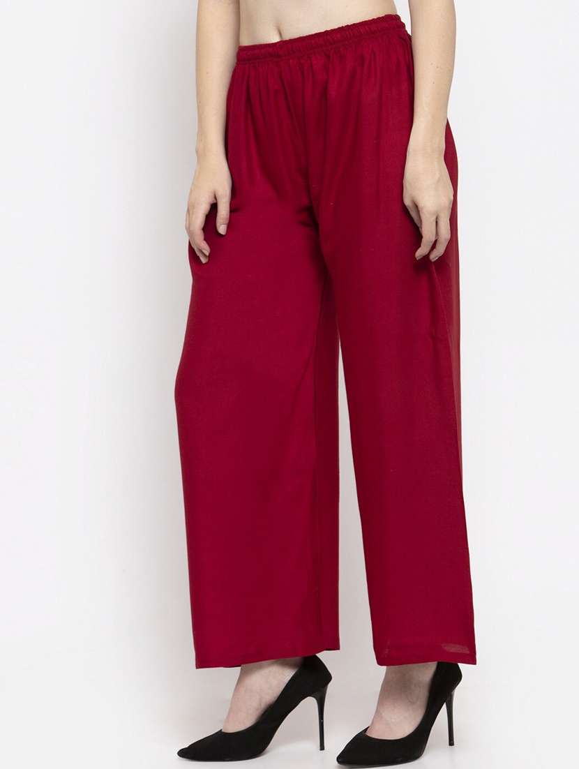 pack of 2 solid flared palazzo - 18520538 -  Standard Image - 1