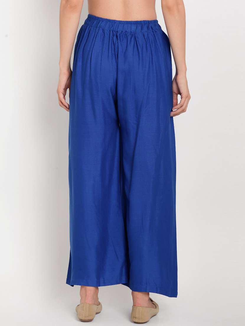 pack of 2 solid flared palazzo - 18520539 -  Standard Image - 4