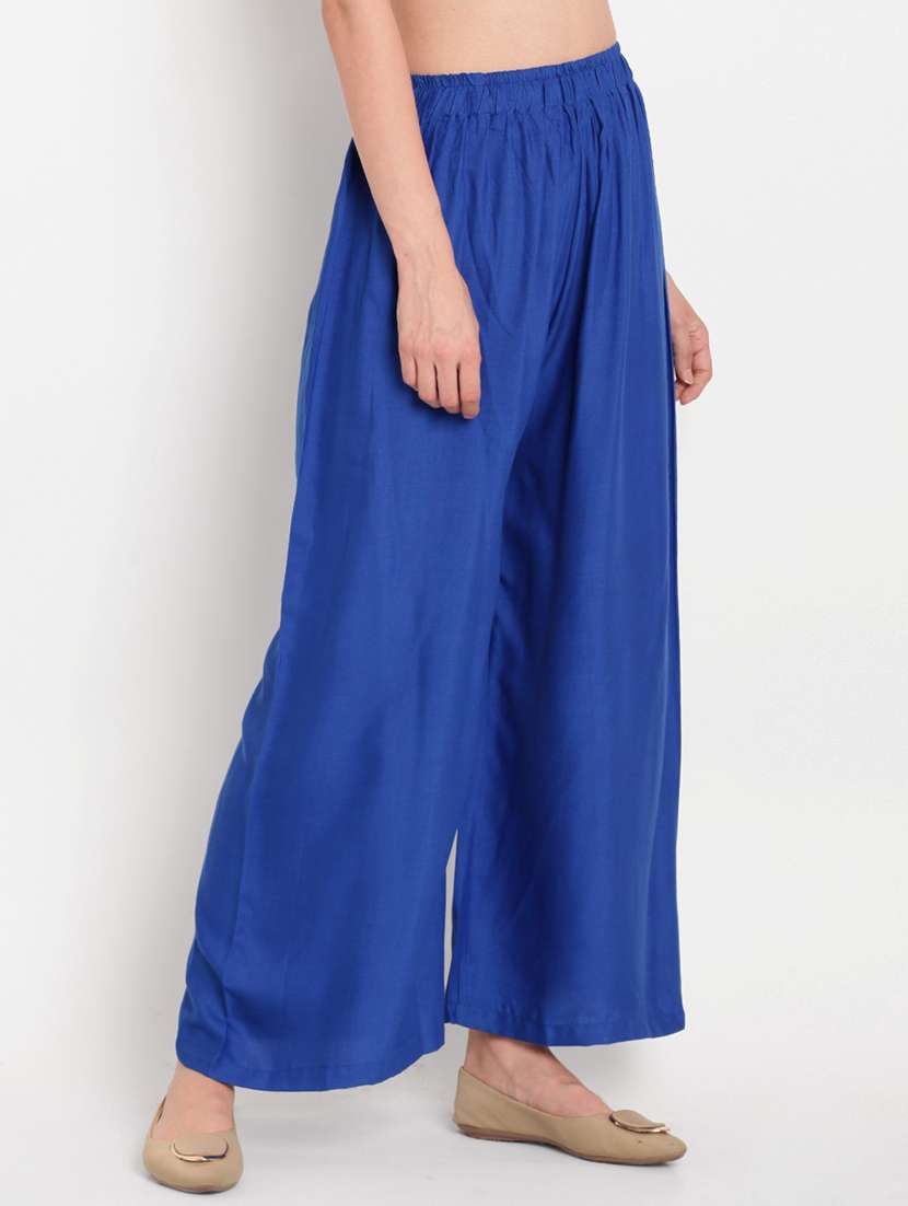 pack of 2 solid flared palazzo - 18520542 -  Standard Image - 1