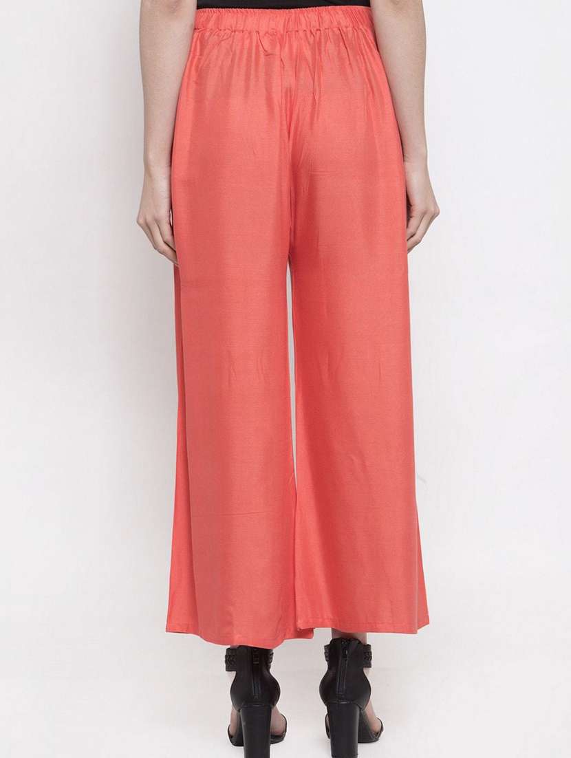 pack of 2 solid flared palazzo - 18520542 -  Standard Image - 4