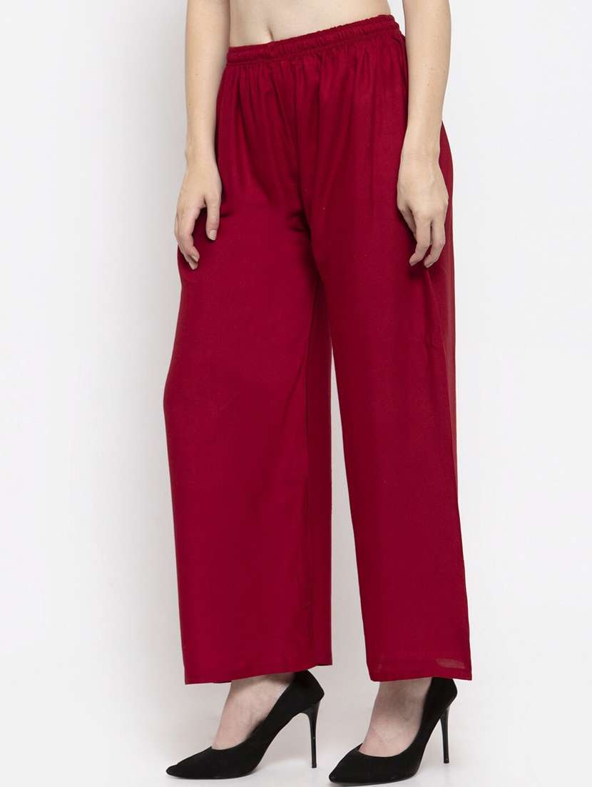 pack of 2 solid flared palazzo - 18520544 - Standard Image - 1