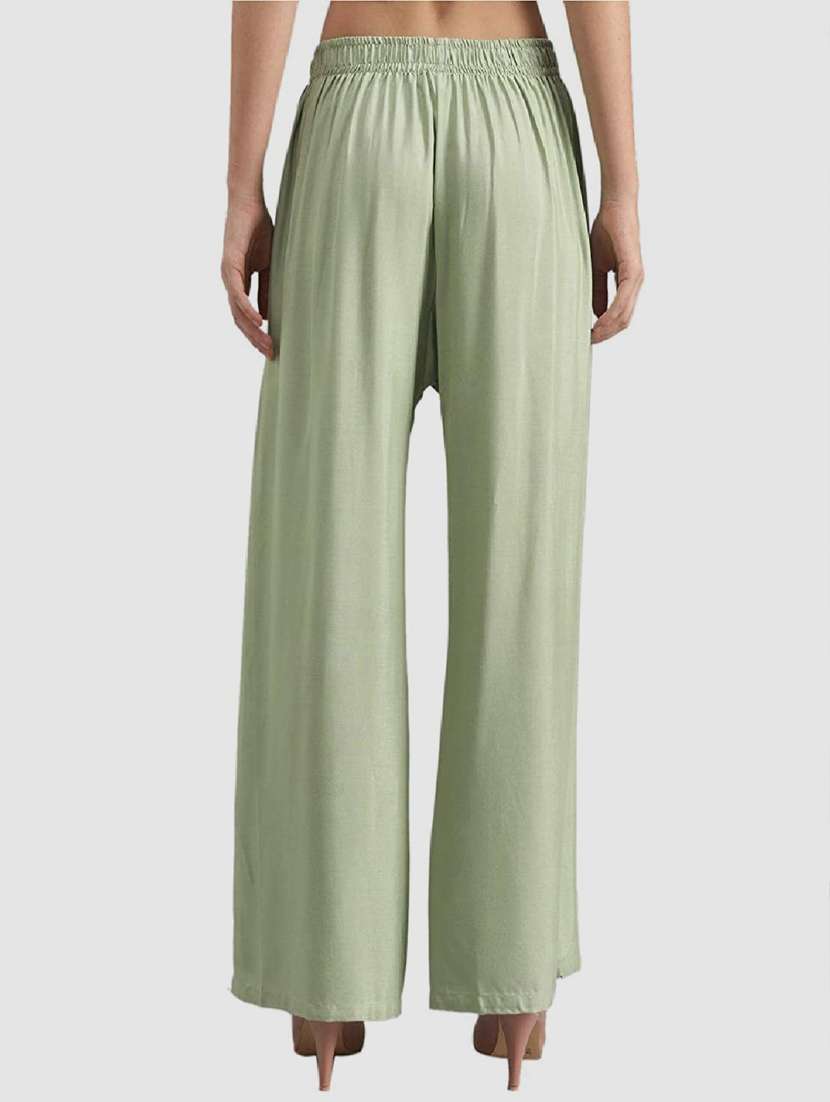 pack of 2 solid flared palazzo - 18520545 -  Standard Image - 4