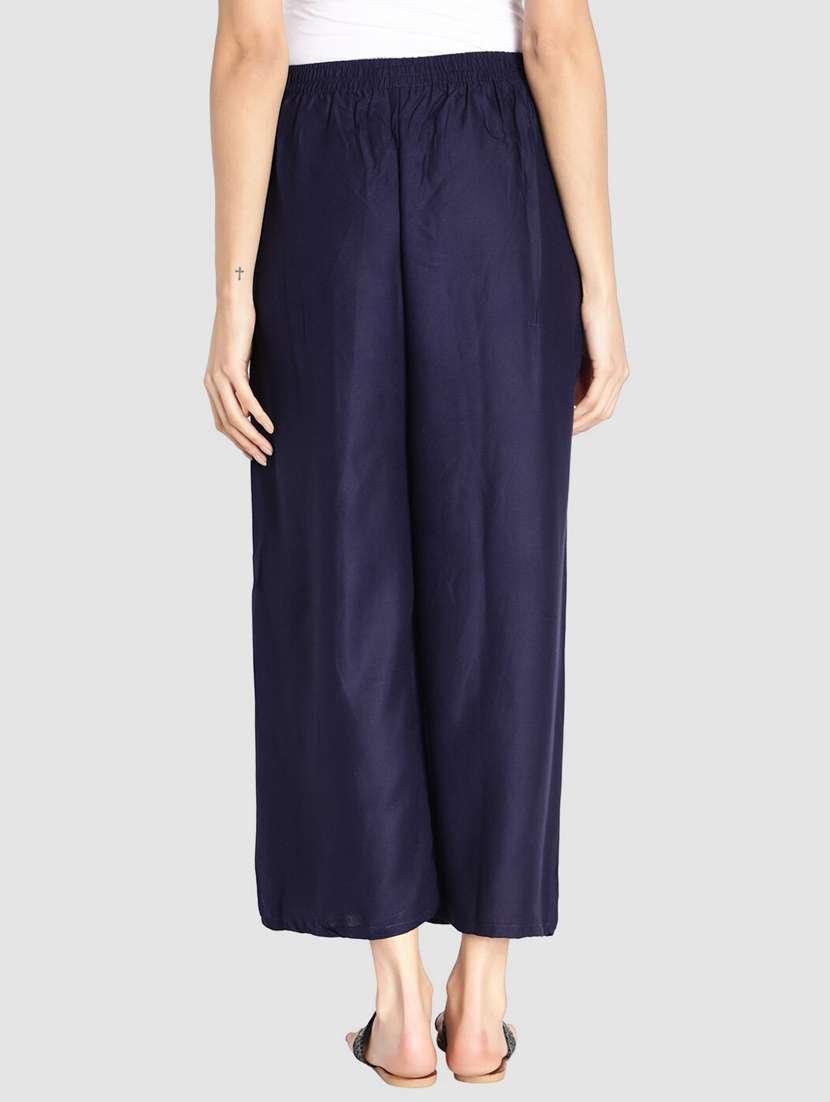 pack of 2 solid flared palazzo - 18520546 -  Standard Image - 4