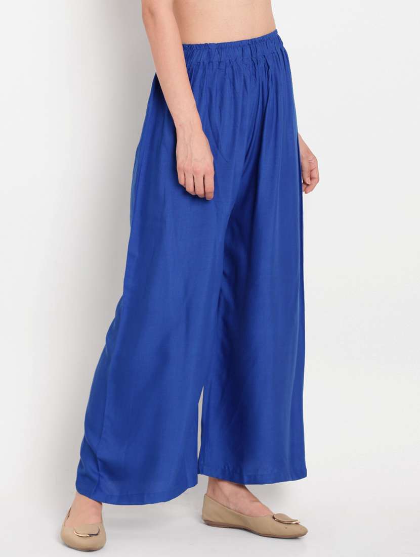 pack of 2 solid flared palazzo - 18520554 -  Standard Image - 1