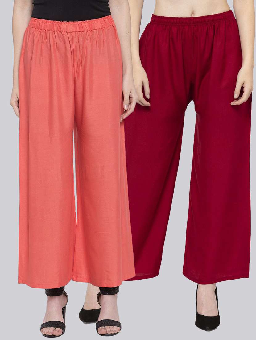 pack of 2 flared palazzos 