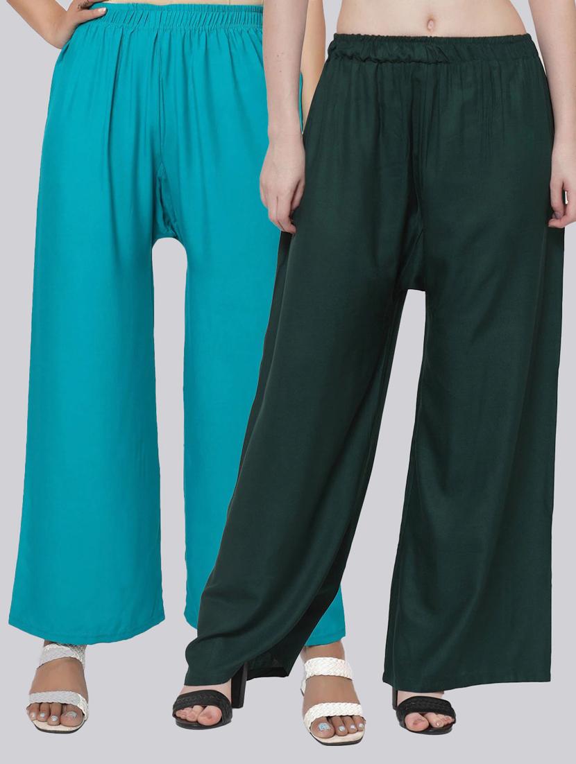 pack of 2 flared palazzos 