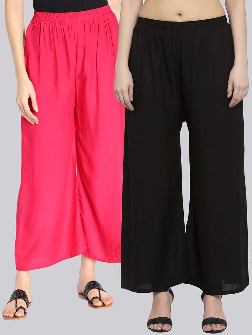 pack of 2 flared palazzos 