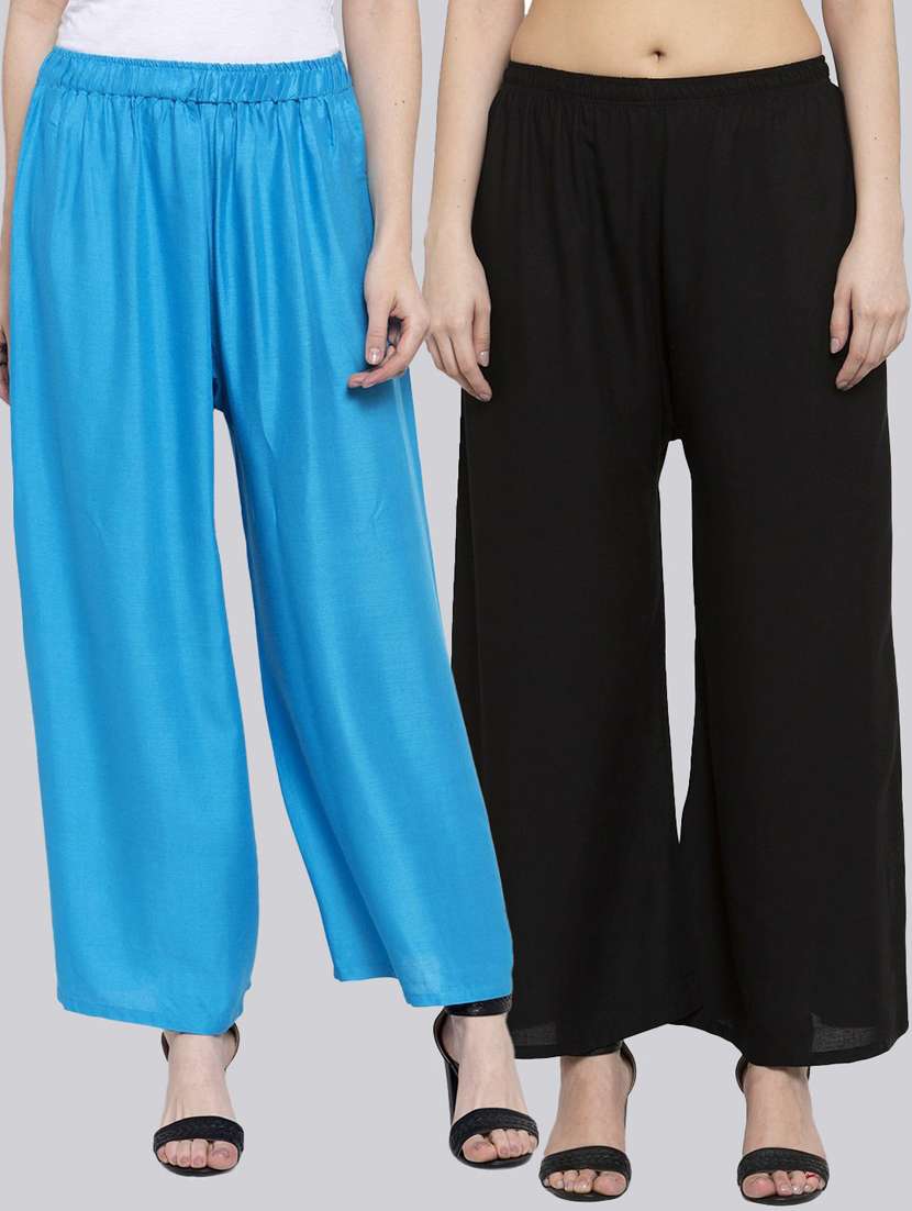 pack of 2 flared palazzos 