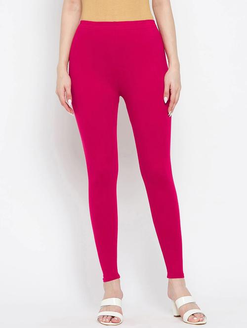 pink solid full length legging - 18520603 - Standard Image - 0