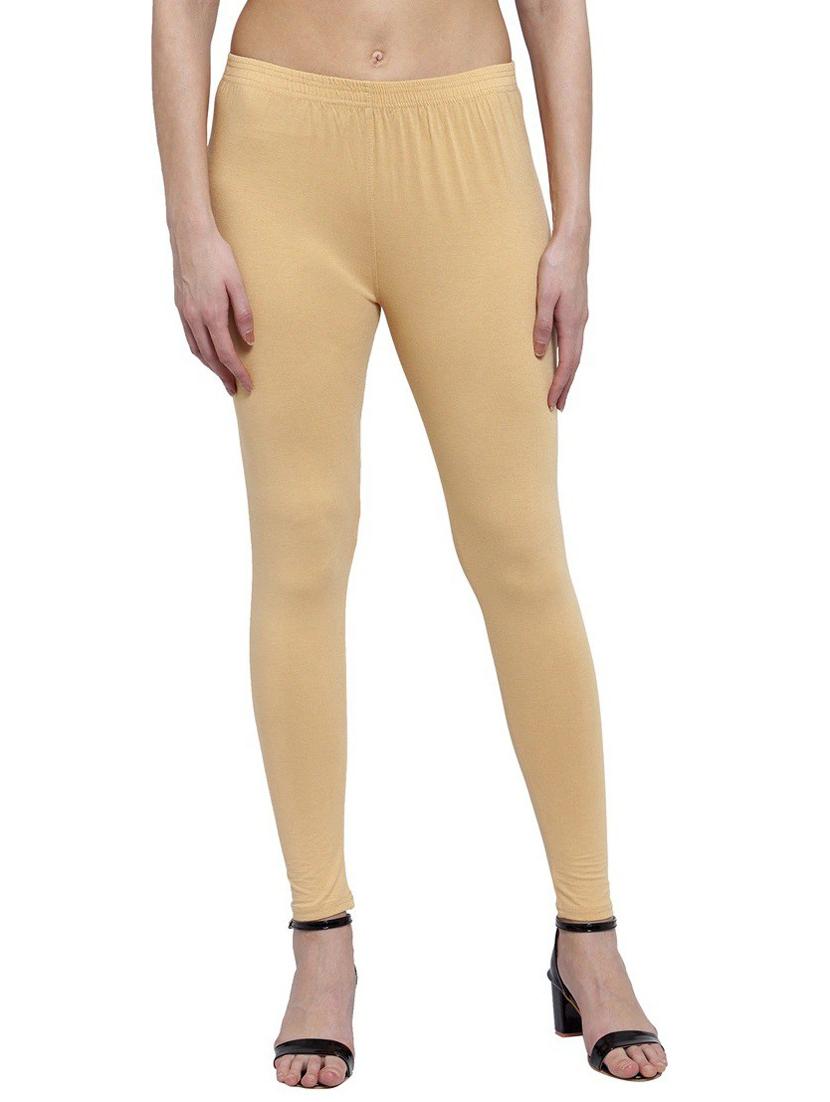 beige solid full length legging - 18520615 - Zoom Image - 0