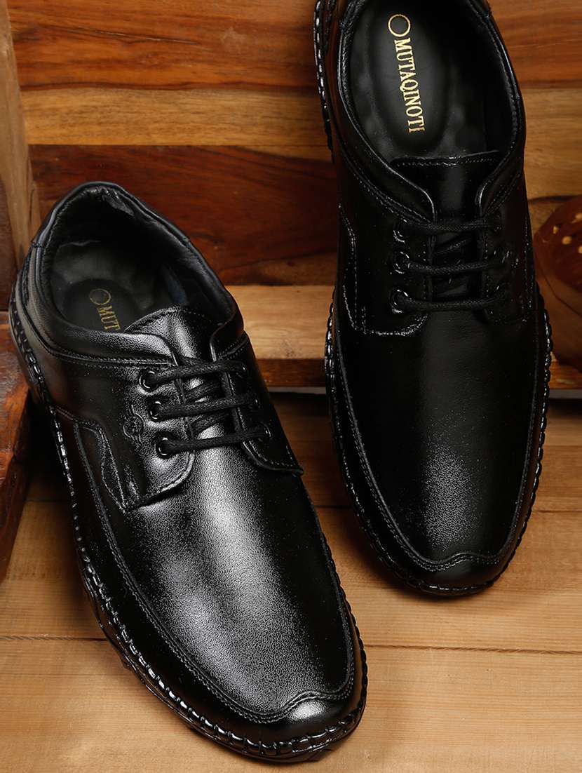 mens black lace up derby