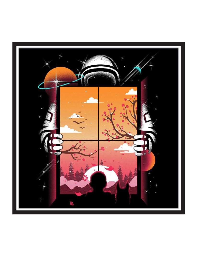 wall decal art prints on mdf board for decor (12x12 inches)  unframed & without glass