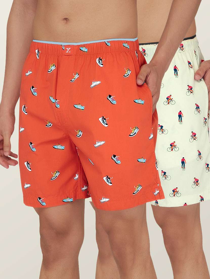 pack of 2 printed cotton boxer