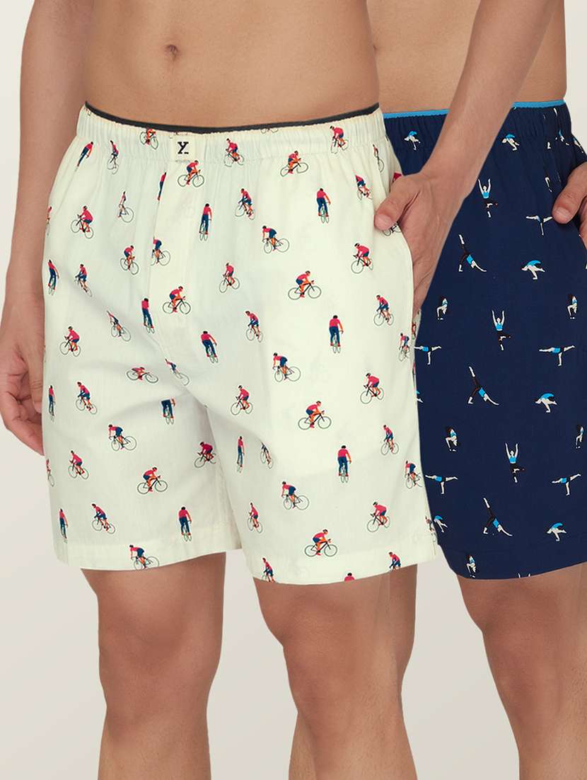 pack of 2 printed cotton boxer