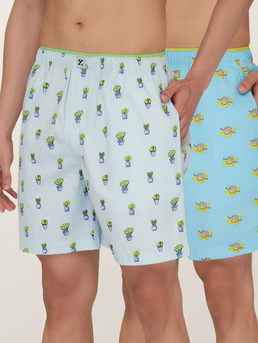 pack of 2 printed cotton boxer