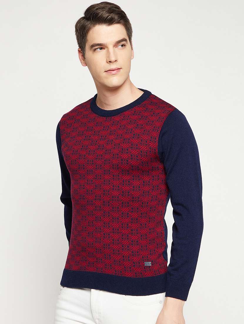 red geometric pullover - 18522562 -  Standard Image - 1