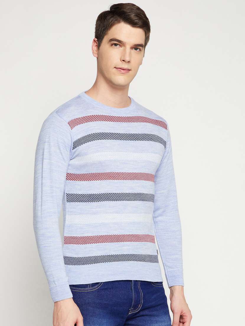 maroon self designed pullover - 18522567 -  Standard Image - 1