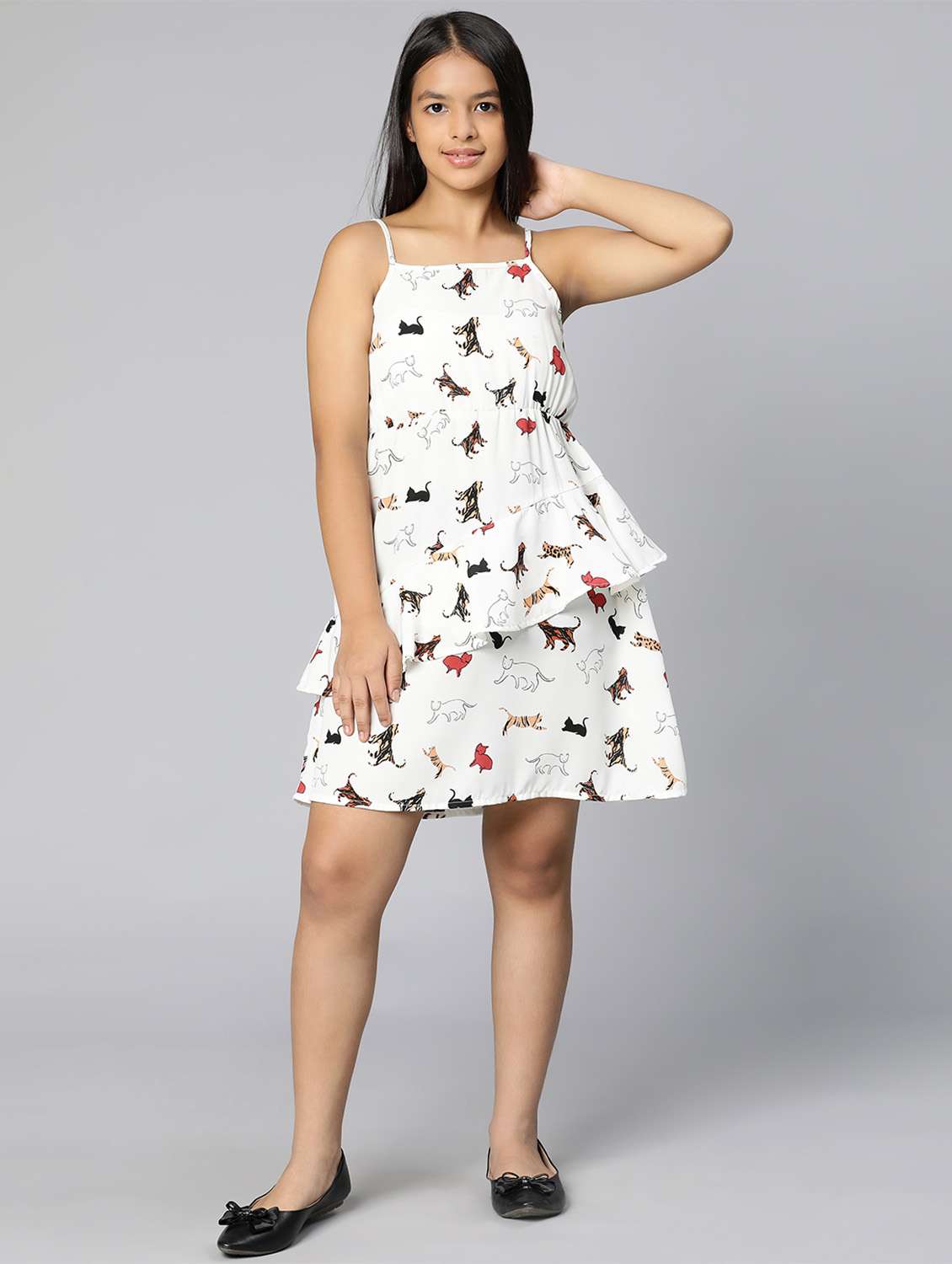 Girls Square Neck Sleeveless Frock - 18523535 -  Standard Image - 4
