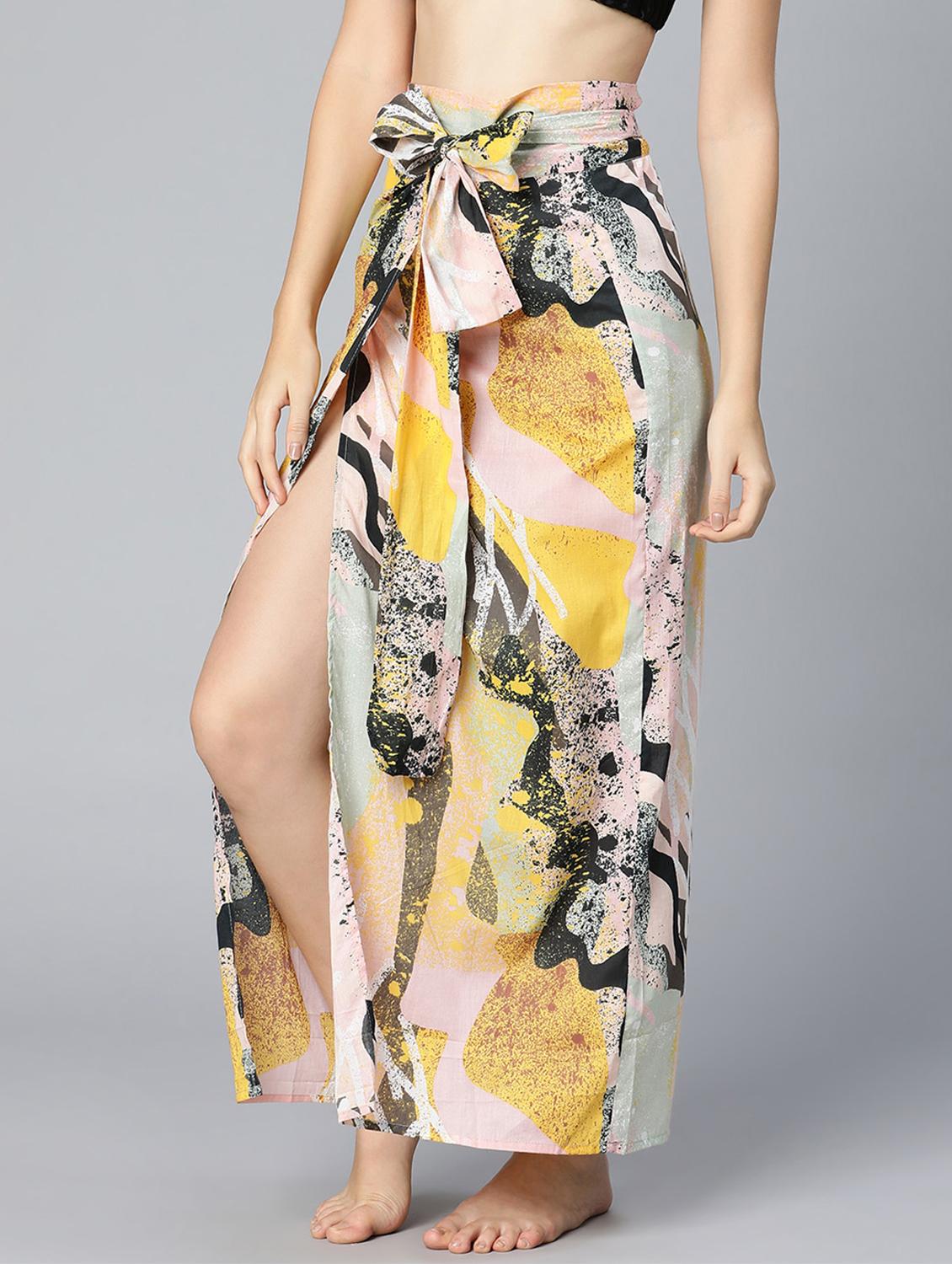 tie front abstract coverup - 18523593 - Standard Image - 1