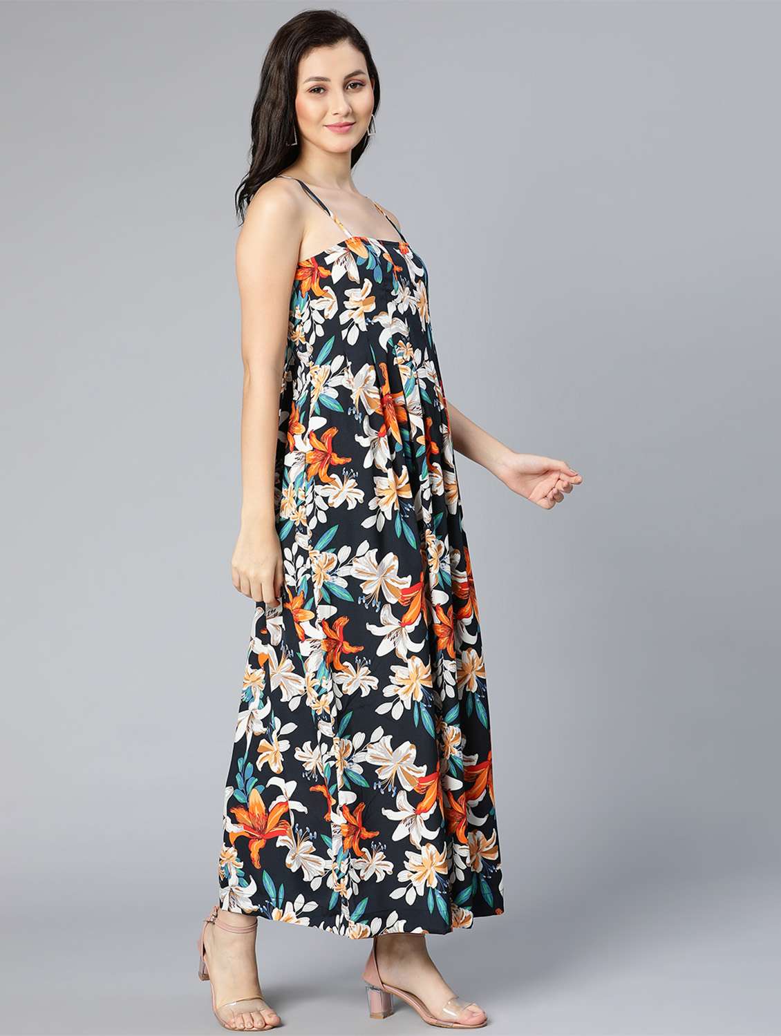 women's fit & flare checks dress - 18523603 -  Standard Image - 1