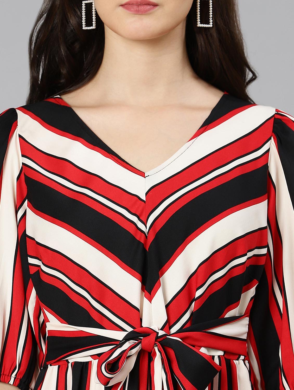 women's tiered dress striped dress - 18523615 - Standard Image - 6