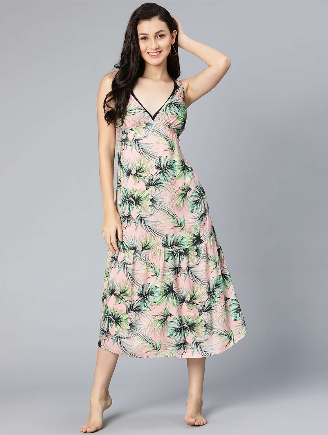 women's fit & flare checks dress