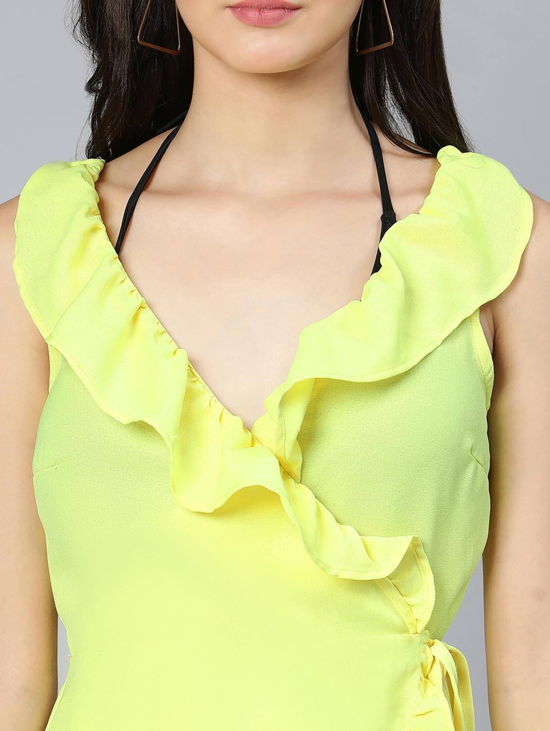 women's ruffle solid dress - 18523641 - Standard Image - 6