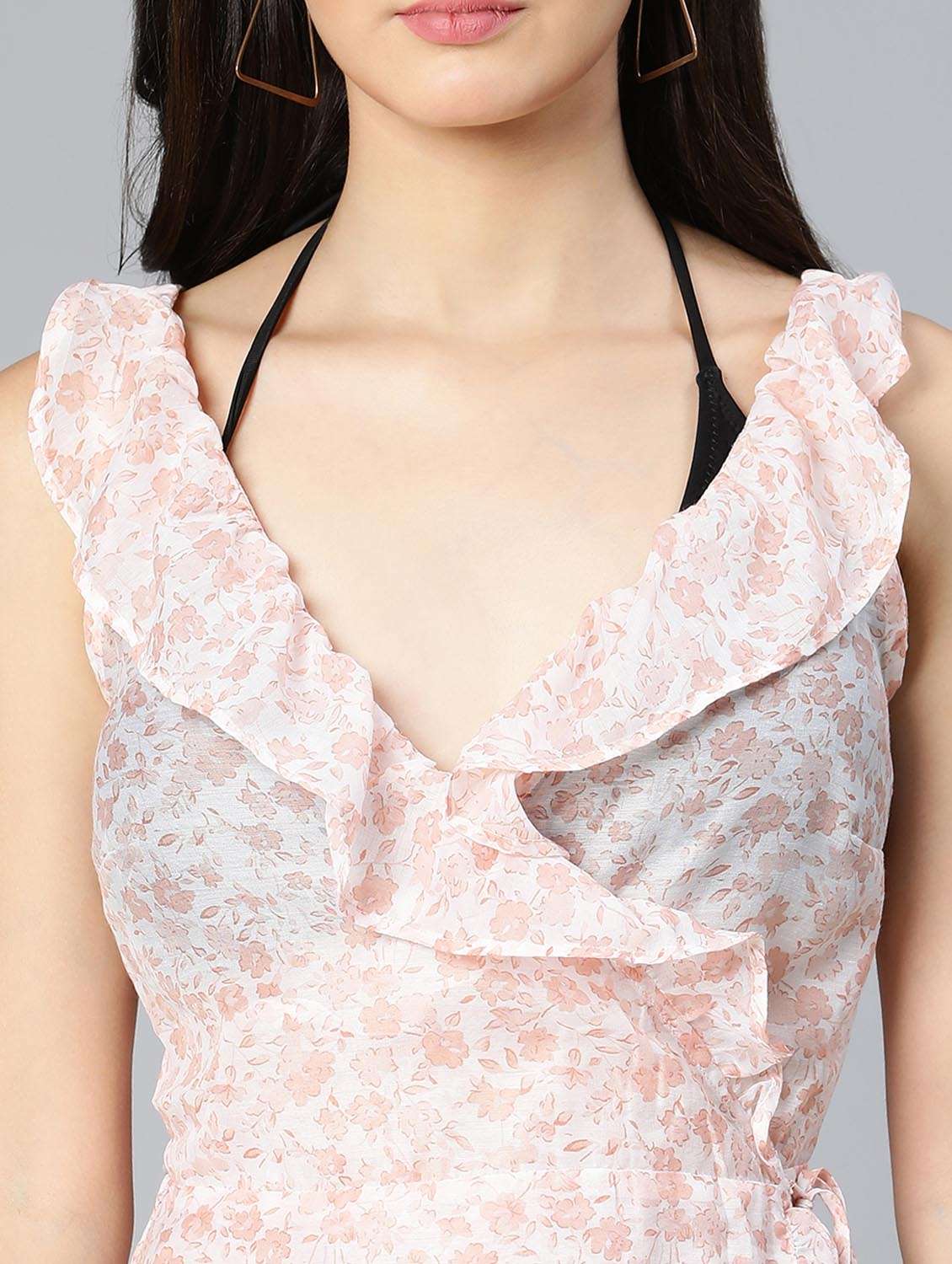women's wrap floral dress - 18523642 - Standard Image - 6