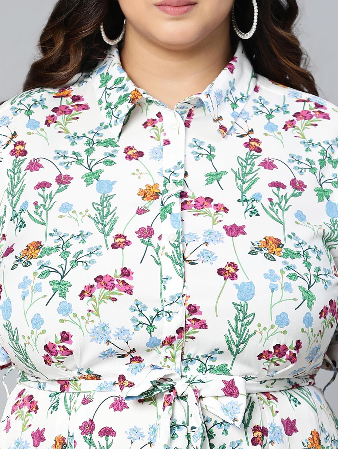 women's shirt floral dress - 18523645 - Standard Image - 6