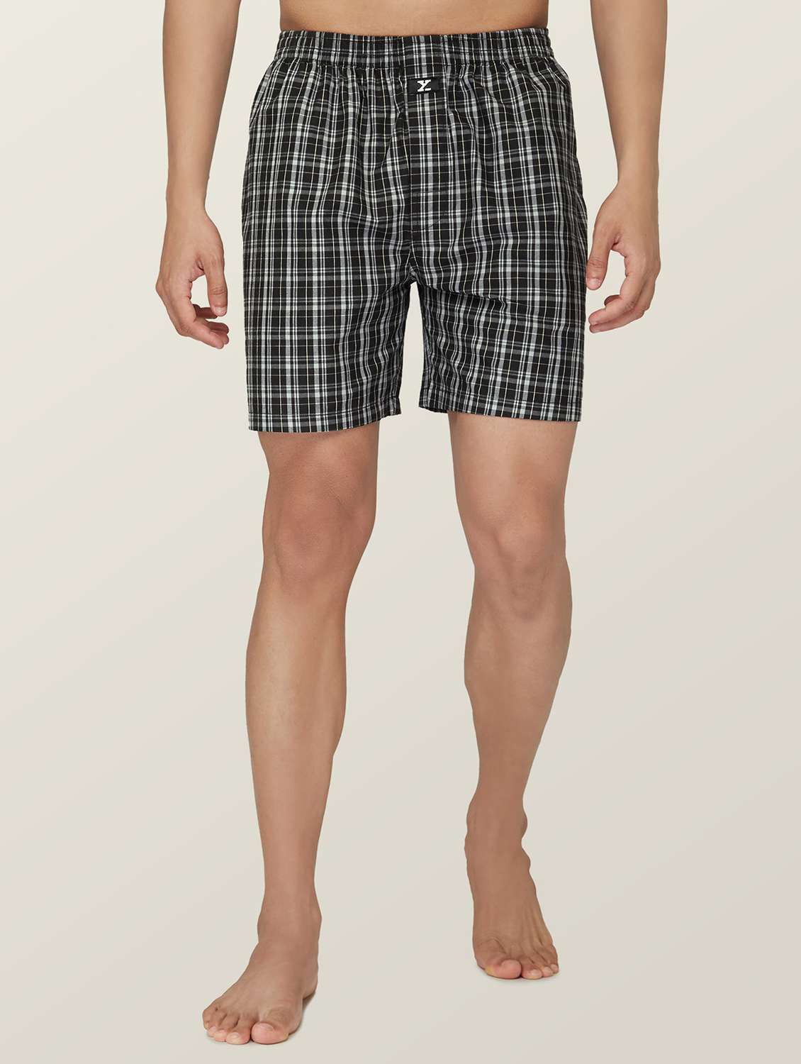 Pack Of 2 Checkered Cotton Boxer