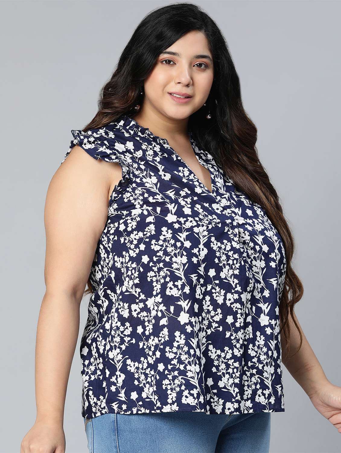 women's straight mandarin neck top - 18524595 -  Standard Image - 1