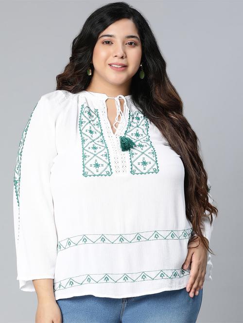 women's straight tie-up neck top - 18524597 - Standard Image - 0