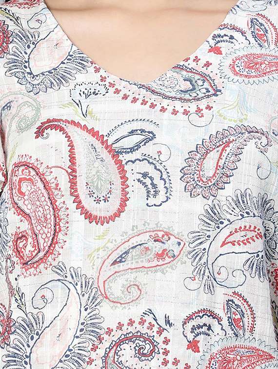 women's straight v neck top - 18524602 -  Standard Image - 4