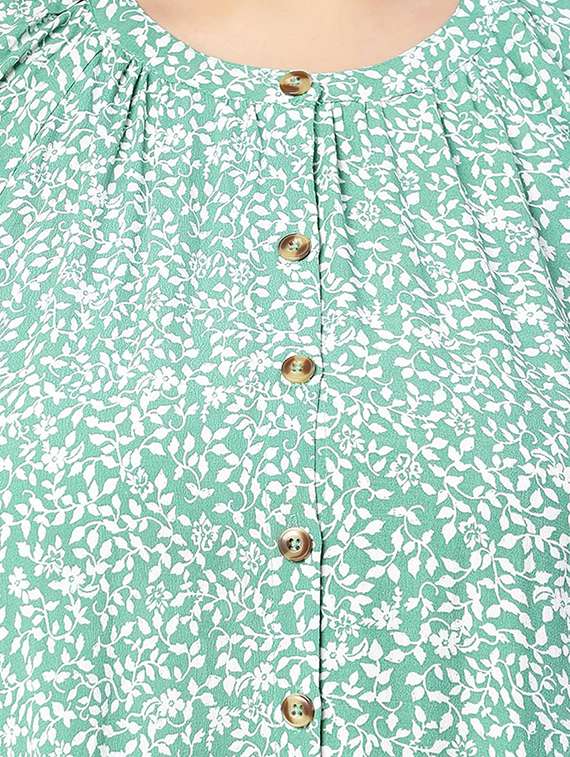 round neck floral regular tunic - 18524609 -  Standard Image - 4