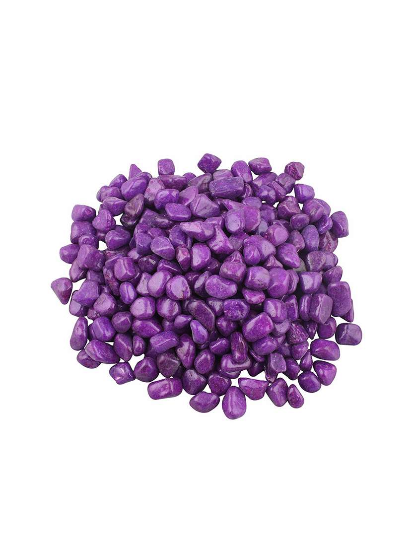 stone decorative aquarium and vase fillers pebbles for garden & home decor colour purple