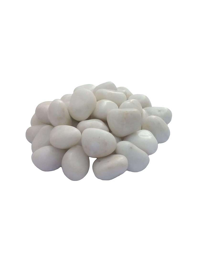 stone small white decorative pebbles for garden & home decor (white,  5kg)