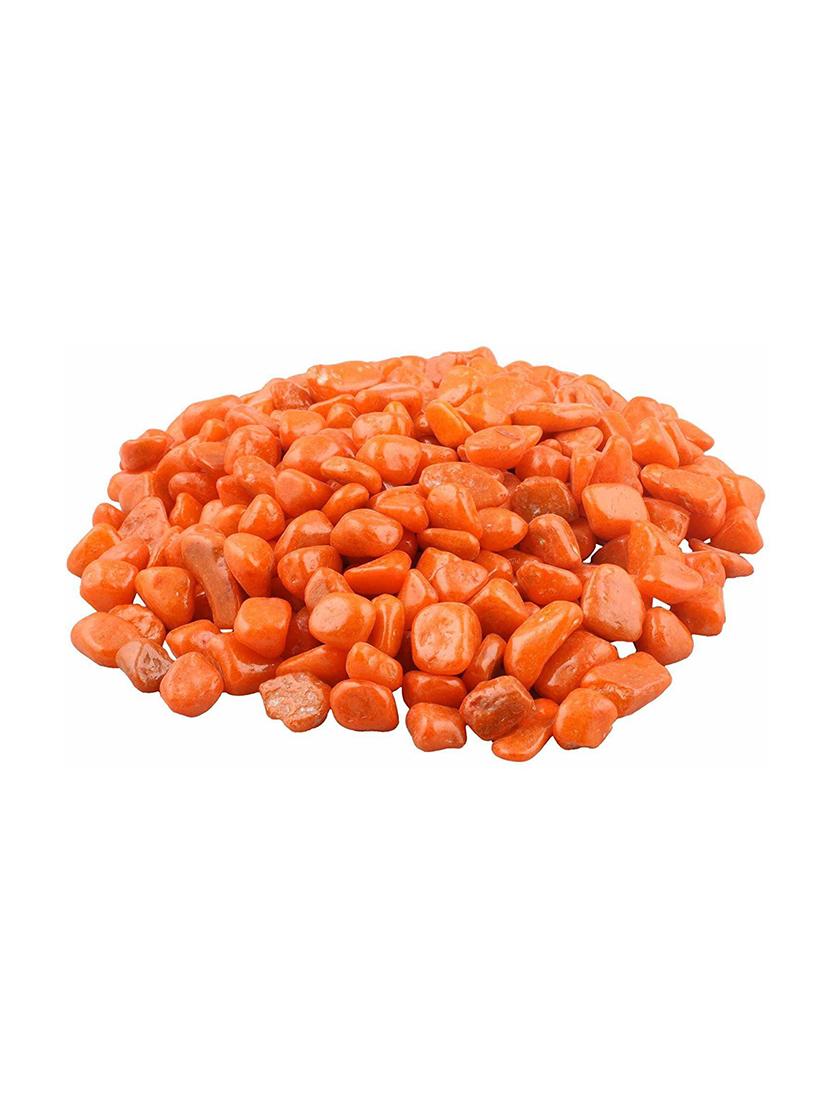 stone decorative aquarium and vase fillers pebbles for garden & home decor colour orange - 18526605 -  Zoom Image - 0