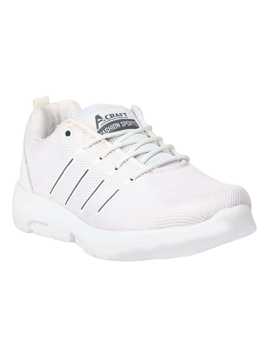 mens white lace up sport shoe